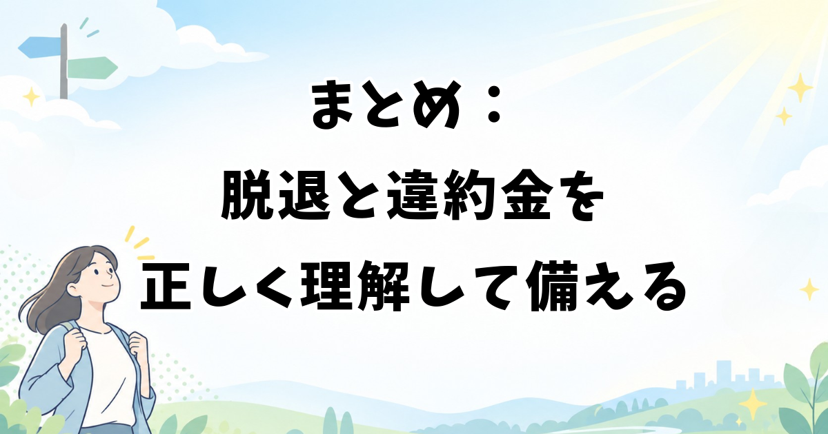 まとめ：アイドルの脱退と違約金を正しく理解して備える