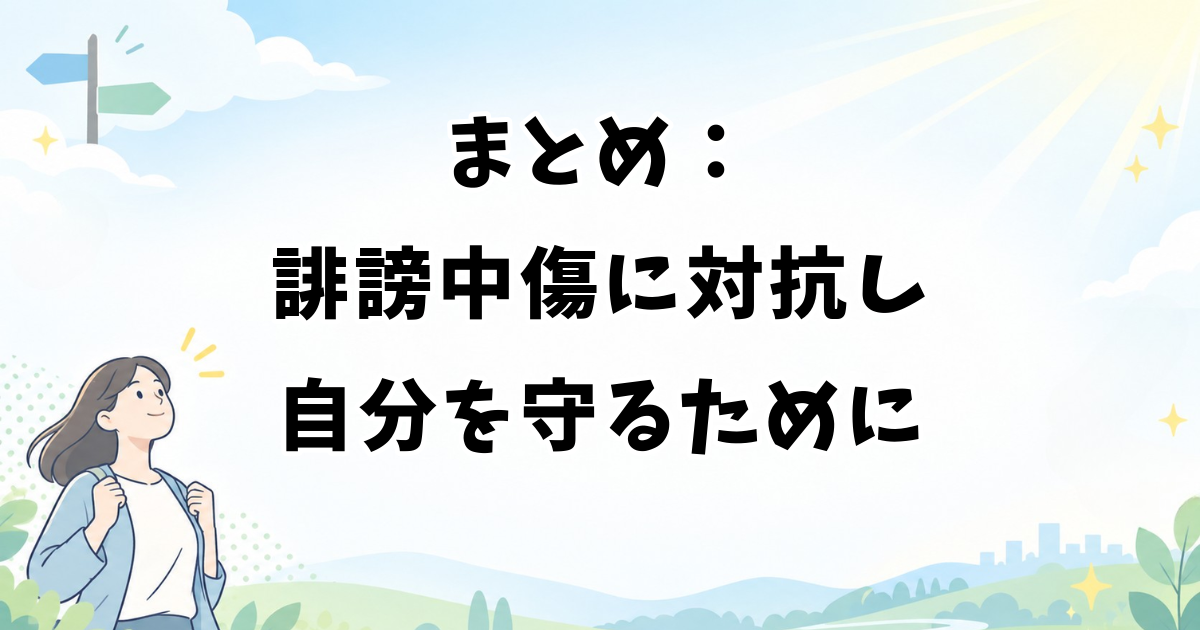 まとめ：アイドルへの誹謗中傷に対抗し自分を守るために
