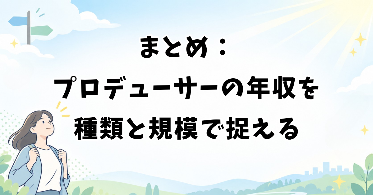 まとめ：アイドルのプロデューサーの年収を種類と規模で捉える