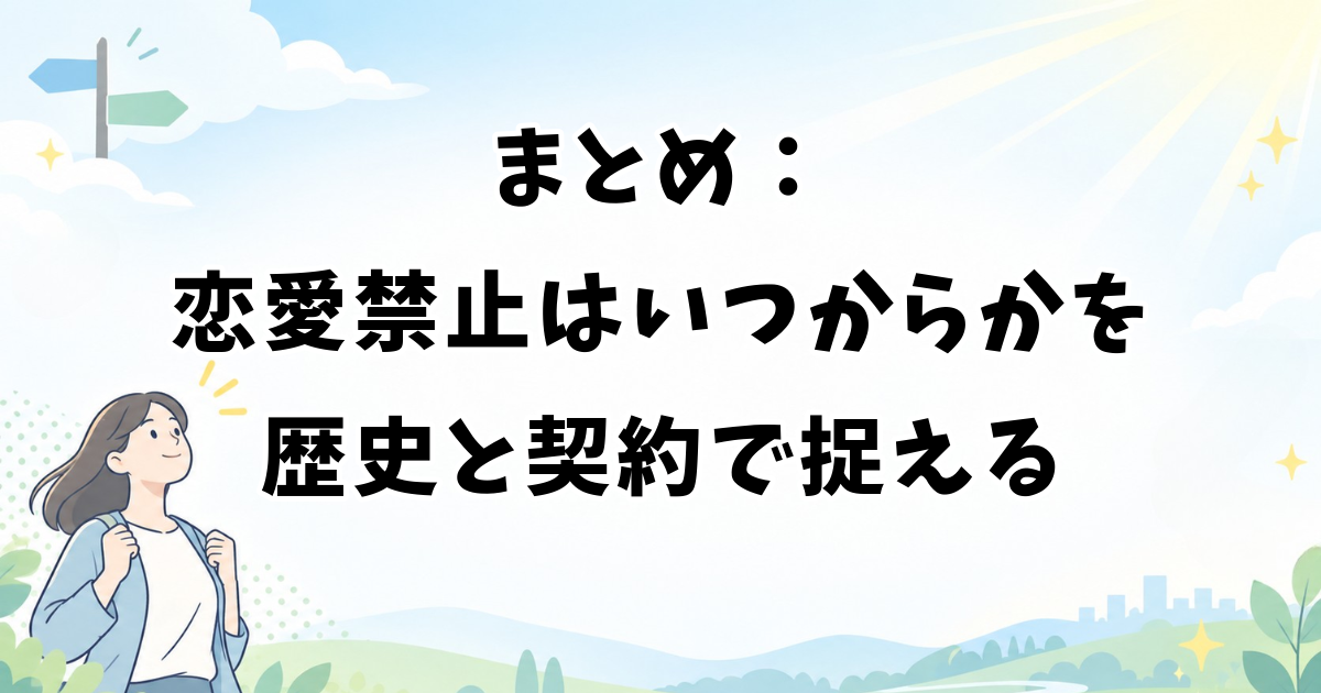 まとめ：アイドルの恋愛禁止はいつからかを歴史と契約で捉える