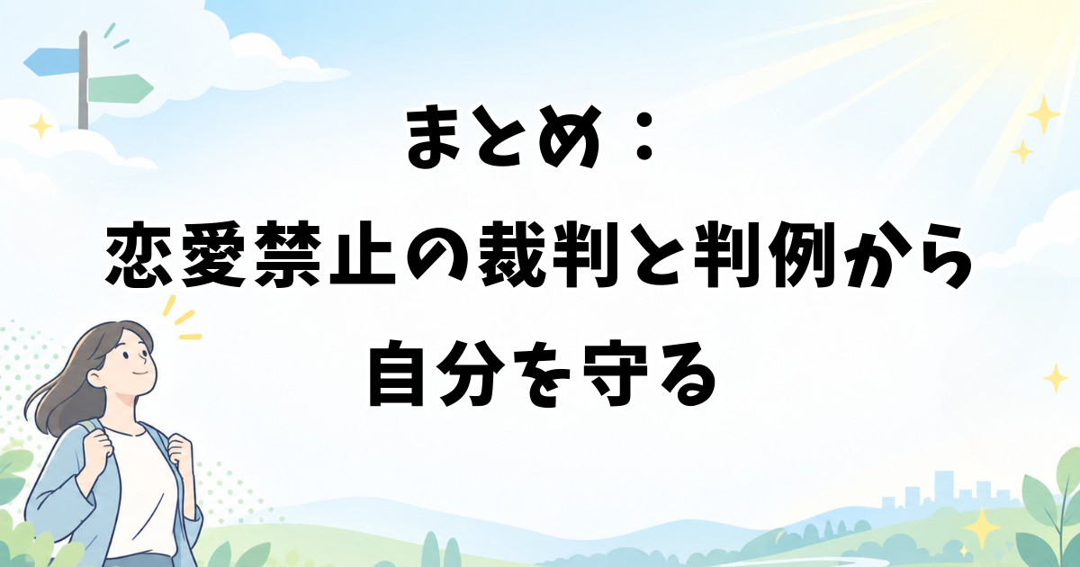 まとめ：アイドルの恋愛禁止の裁判と判例から自分を守る