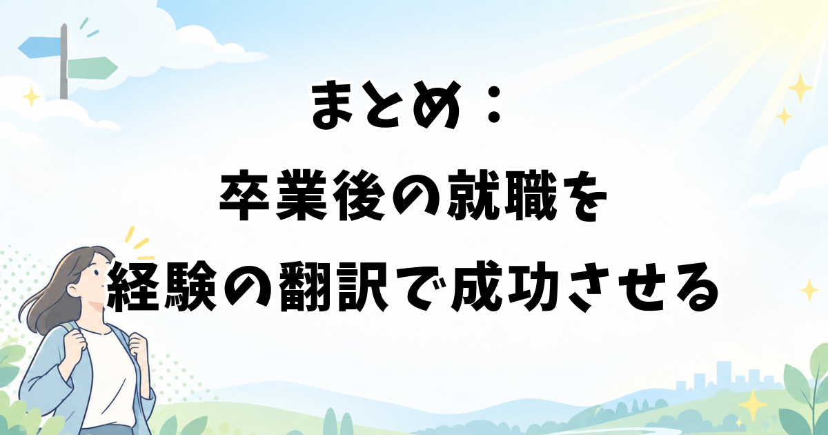 まとめ：アイドルの卒業後の就職を経験の翻訳で成功させる